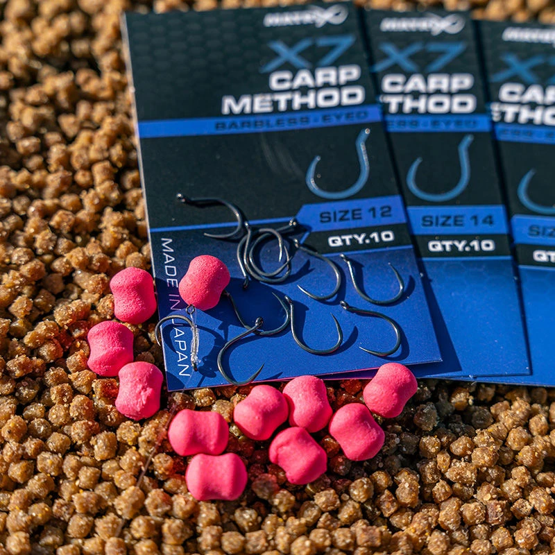 Matrix X7 Carp Method Barbless Eyed Hooks